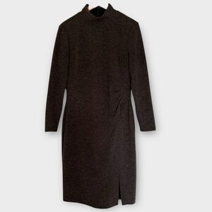 Lauren Ralph Lauren Charcoal Gray Long Sleeve Knit Dress – Size 14